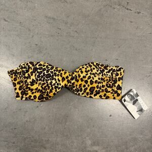 Vintage Y2K Victoria Secret Cheetah Leopard Bandeau Swim Bikini Top Small NWT